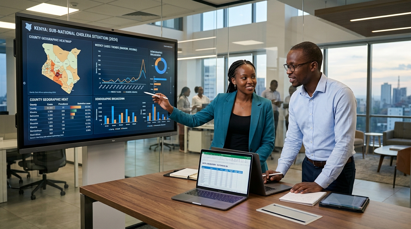Thorn Consulting biostatisticians and research specialists analyzing epidemiological dashboards